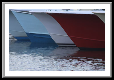 Boats with Painted Hulls Hatteras Outer Banks North Carolina